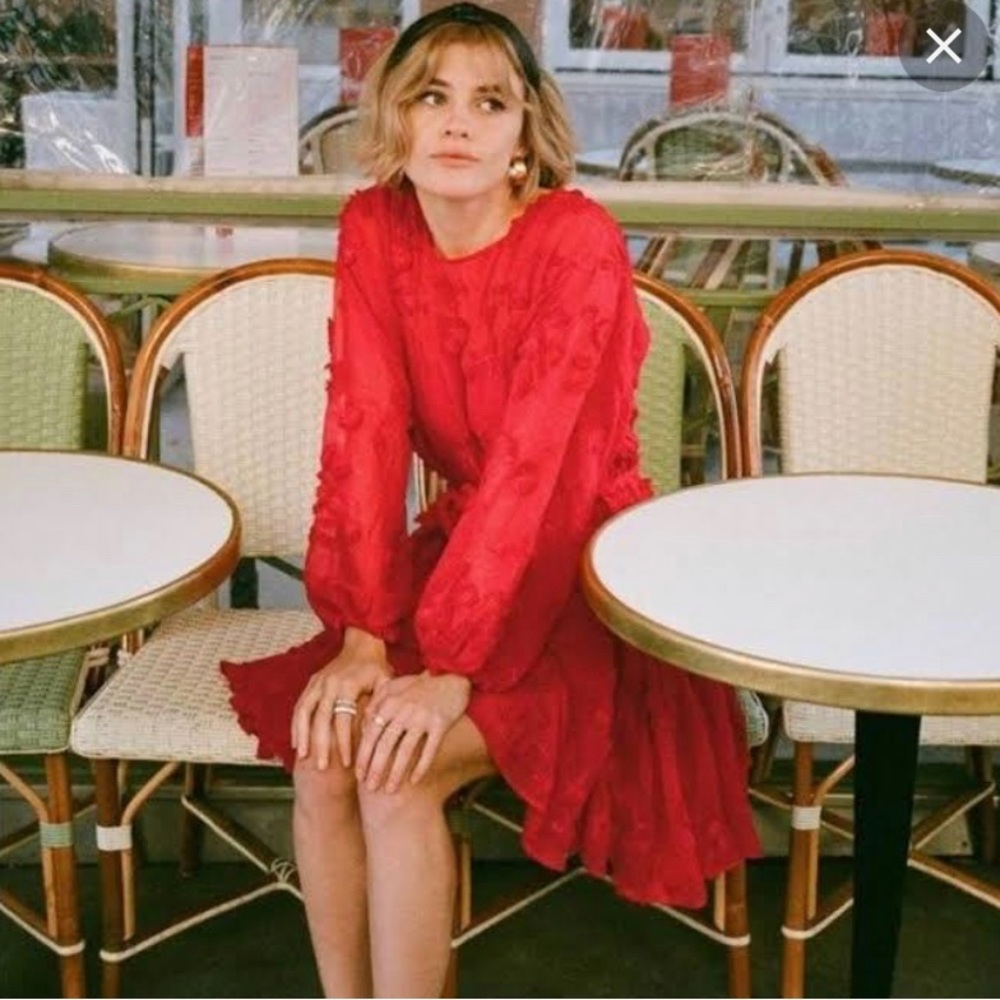 Anthropologie Red Dress